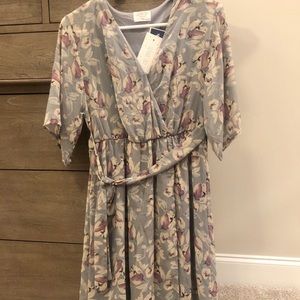 Floral wrap dress